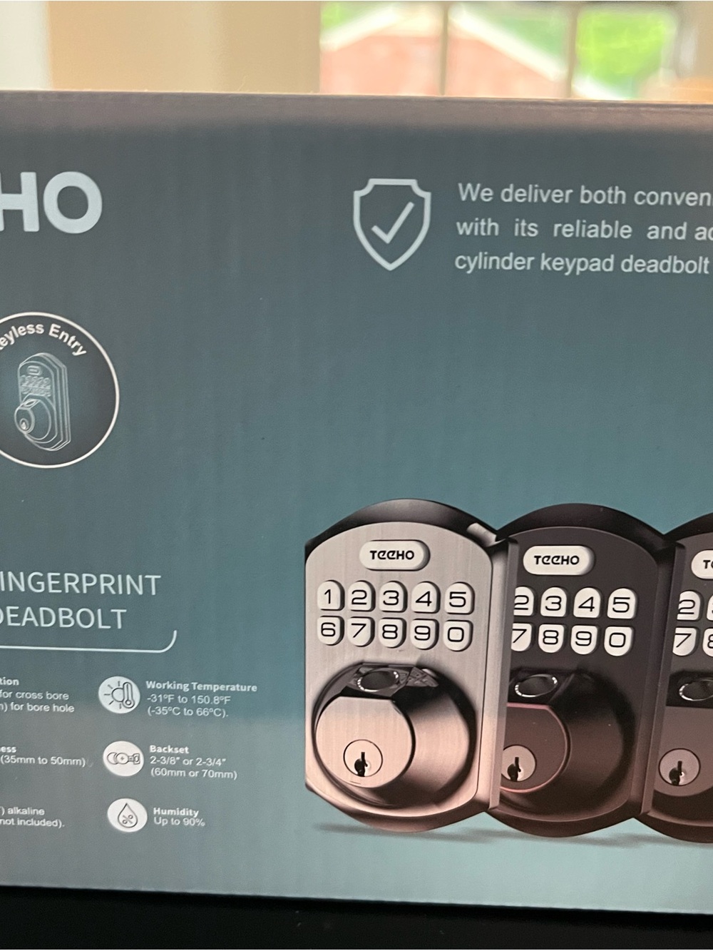 Fingerprint Keypad Deadbolt - Black